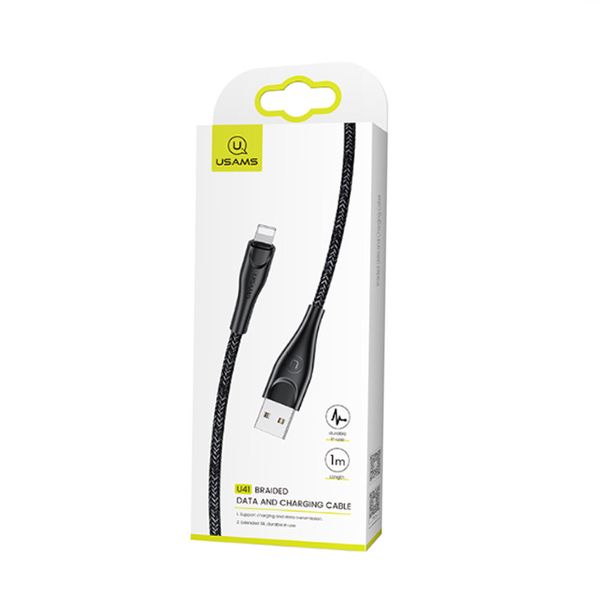 Дата кабель Usams US-SJ391 U41 Lightning Braided Data and Charging Cable 1m 34456 фото