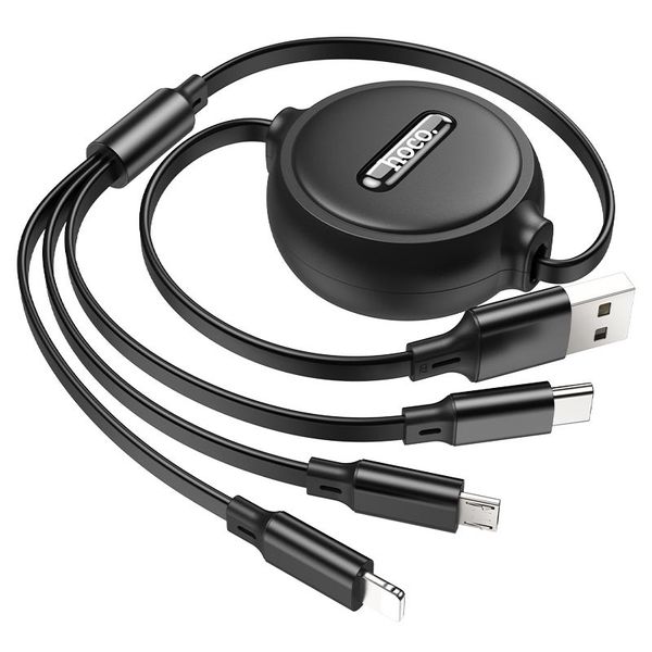 Дата кабель Hoco X75 3in1 Lightning-MicroUSB-Type-C (1m) 64562 фото