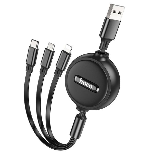 Дата кабель Hoco X75 3in1 Lightning-MicroUSB-Type-C (1m) 64562 фото