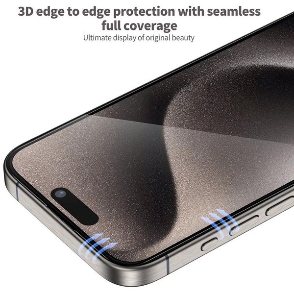 Защитное 3D стекло Blueo Hot Bending для Apple iPhone 15 Pro (6.1") 71026 фото