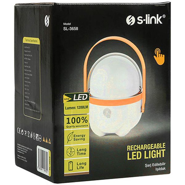 Ліхтар акумуляторний S-link SL-3658 Touch On Off Led 2400mAh 58276 фото