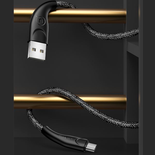 Дата кабель Usams US-SJ393 U41 Micro Braided Data and Charging Cable 1m 34458 фото