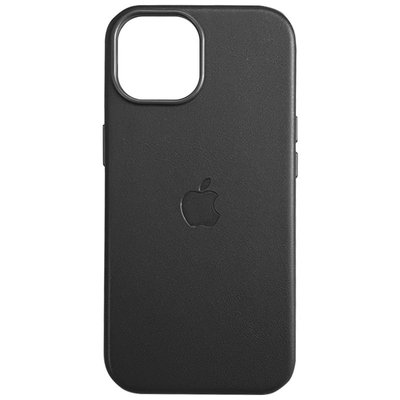 Шкіряний чохол Leather Case (AAA) with MagSafe and Animation для Apple iPhone 15 (6.1") 65728 фото
