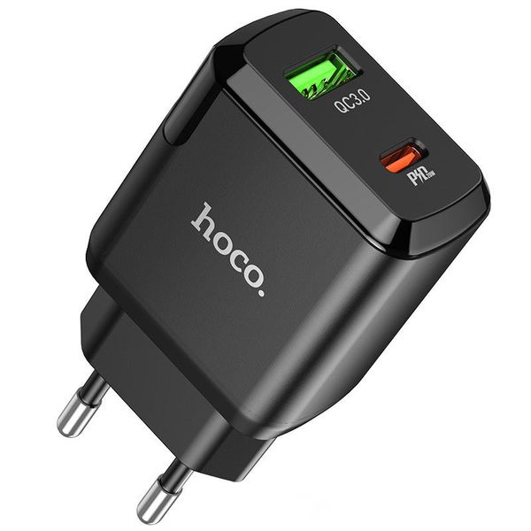 СЗУ Hoco N5 Favor 20W PD+QC3.0 (1USB/1Type-C/3A) 48311 фото