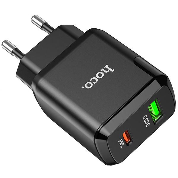 СЗУ Hoco N5 Favor 20W PD+QC3.0 (1USB/1Type-C/3A) 48311 фото