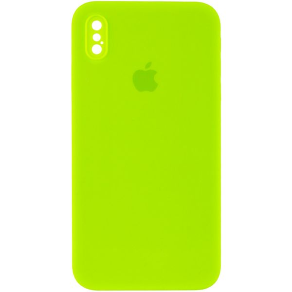 Чехол Silicone Case Square Full Camera Protective (AA) для Apple iPhone XS Max (6.5") 40232 фото