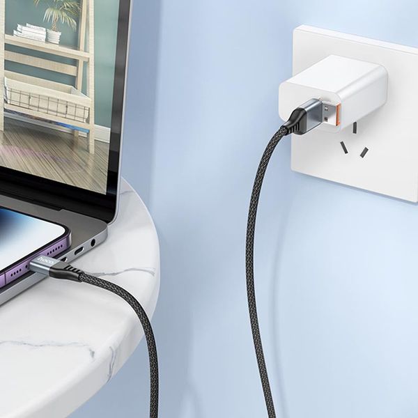 Дата кабель Hoco U128 Viking 2in1 USB/Type-C to Lightning (1m) 67569 фото