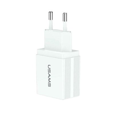 МЗП USAMS US-CC090 T24 2.1A Dual USB Travel Charger （EU） 34482 фото