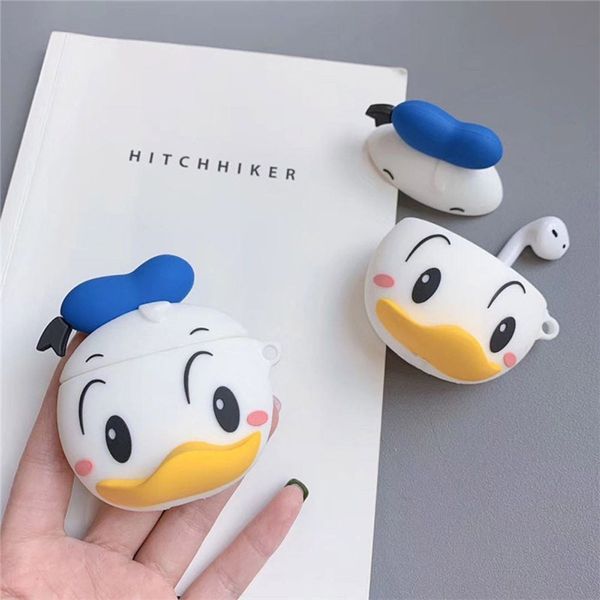 Силиконовый футляр Disney series для наушников AirPods 1/2 + карабин 35655 фото