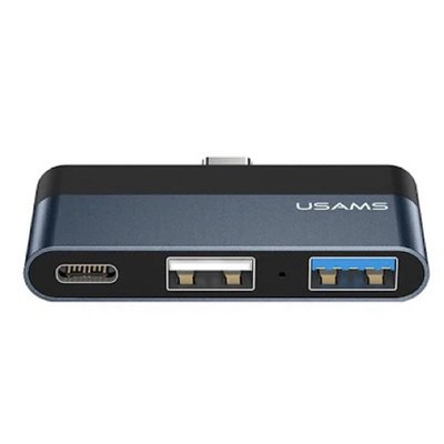 Переходник HUB Usams US-SJ490 Type-C Mini Hub (2USB port + Type-C) 49254 фото