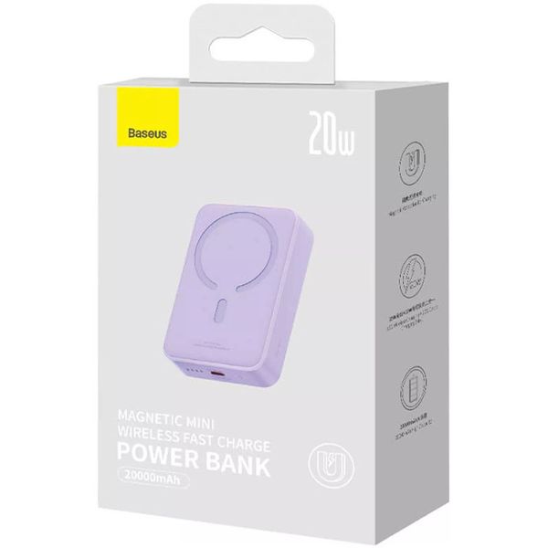 Портативное ЗУ Power Bank Baseus Magnetic Mini OS 20W c БЗУ 10000 mAh (PPCX110105) 66019 фото