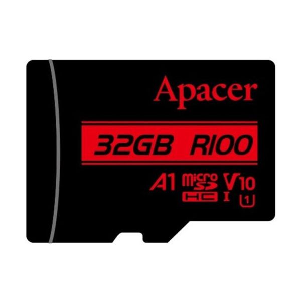 Карта пам'яті Apacer microSDHC (UHS-1) 32Gb class 10 V10 A1 R100MB/s (без адаптера) 72695 фото