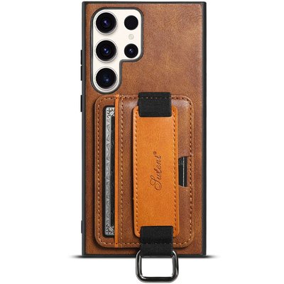 Шкіряний чохол Wallet case and straps для Samsung Galaxy S24 Ultra 70067 фото