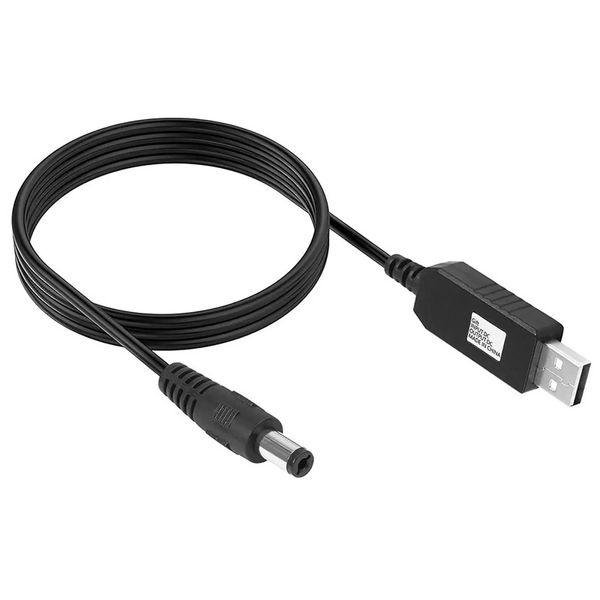 Кабель питания для роутера/модема USB-DC (2.1x5.5mm) с преобразователем до 12V in box (1m) 72276 фото