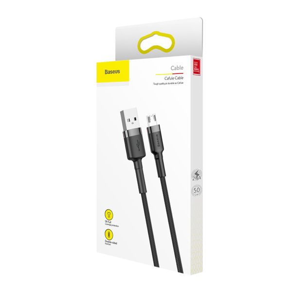 Дата кабель Baseus Cafule MicroUSB Cable 2.4A (1m) (CAMKLF-B) 34278 фото